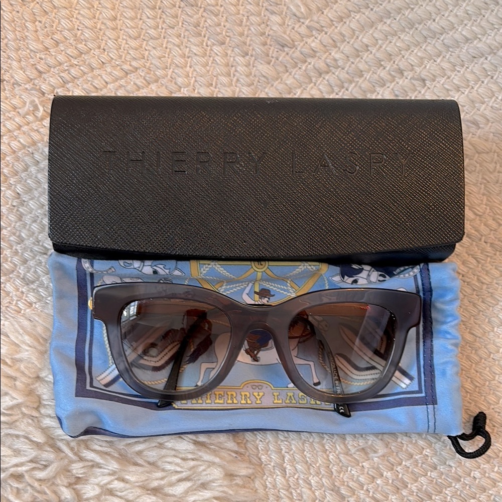 Thierry Lasry Sexxxy Cat Eye Sunglasses with Case